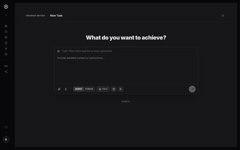 AgentRQ speech-to-text mic entry point